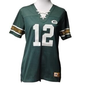 Majestic Fan Fashion Green Bay Packers Women's Aaron Rodgers #12 Jersey - M